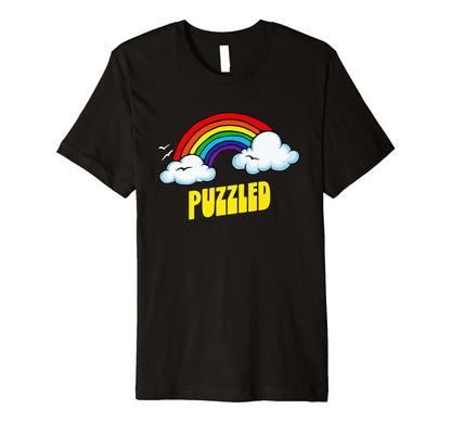 Puzzled Funny Sarcastic Rainbow T-Shirt - Streetwear Style for Adults - T-Shirt, Sweatshirt, Hoodie