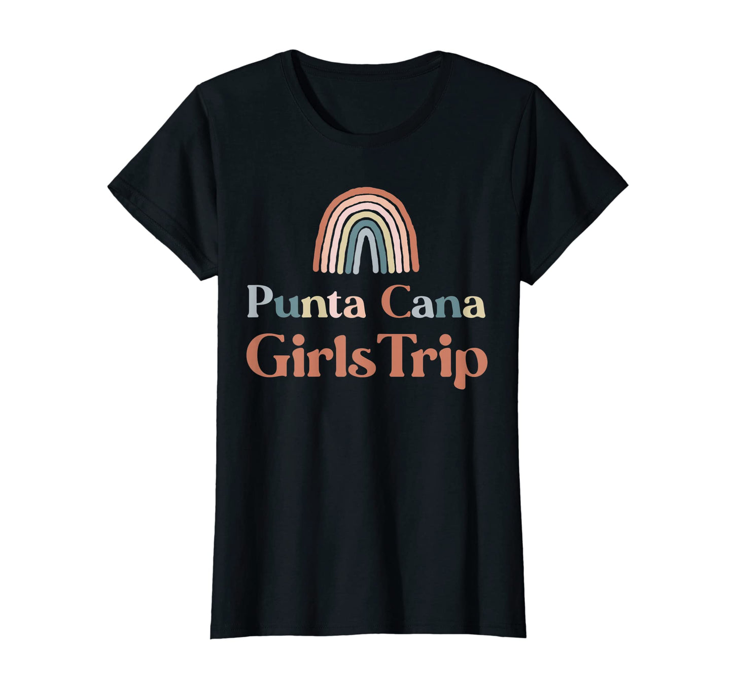 Womens Punta Cana Trip Boho Rainbow T-Shirt - Custom Art Print for Adults - T-Shirt, Sweatshirt, Hoodie