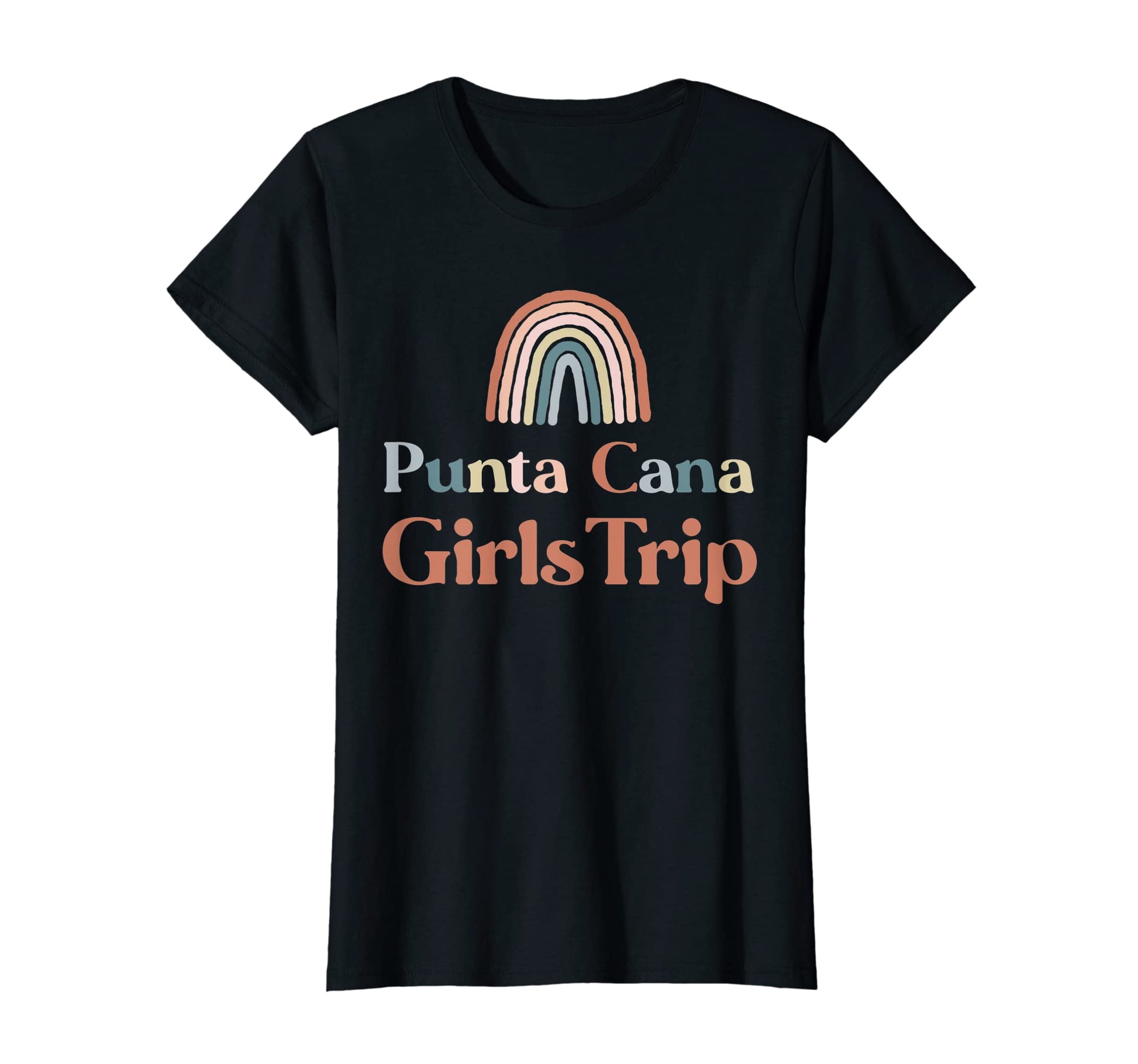 Womens Punta Cana Trip Boho Rainbow T-Shirt - Custom Art Print for Adults - T-Shirt, Sweatshirt, Hoodie
