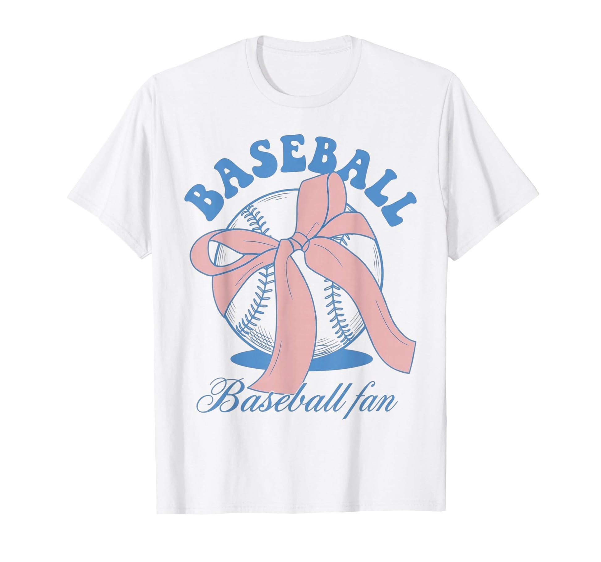Baseball Fan Coquette Bow T-Shirt - Custom Art Print Men Women - T-Shirt, Sweatshirt, Hoodie