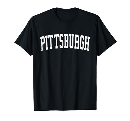 Pittsburgh Pa Distressed White T-Shirt - Streetwear Style for Adults - T-Shirt, Sweatshirt, Hoodie
