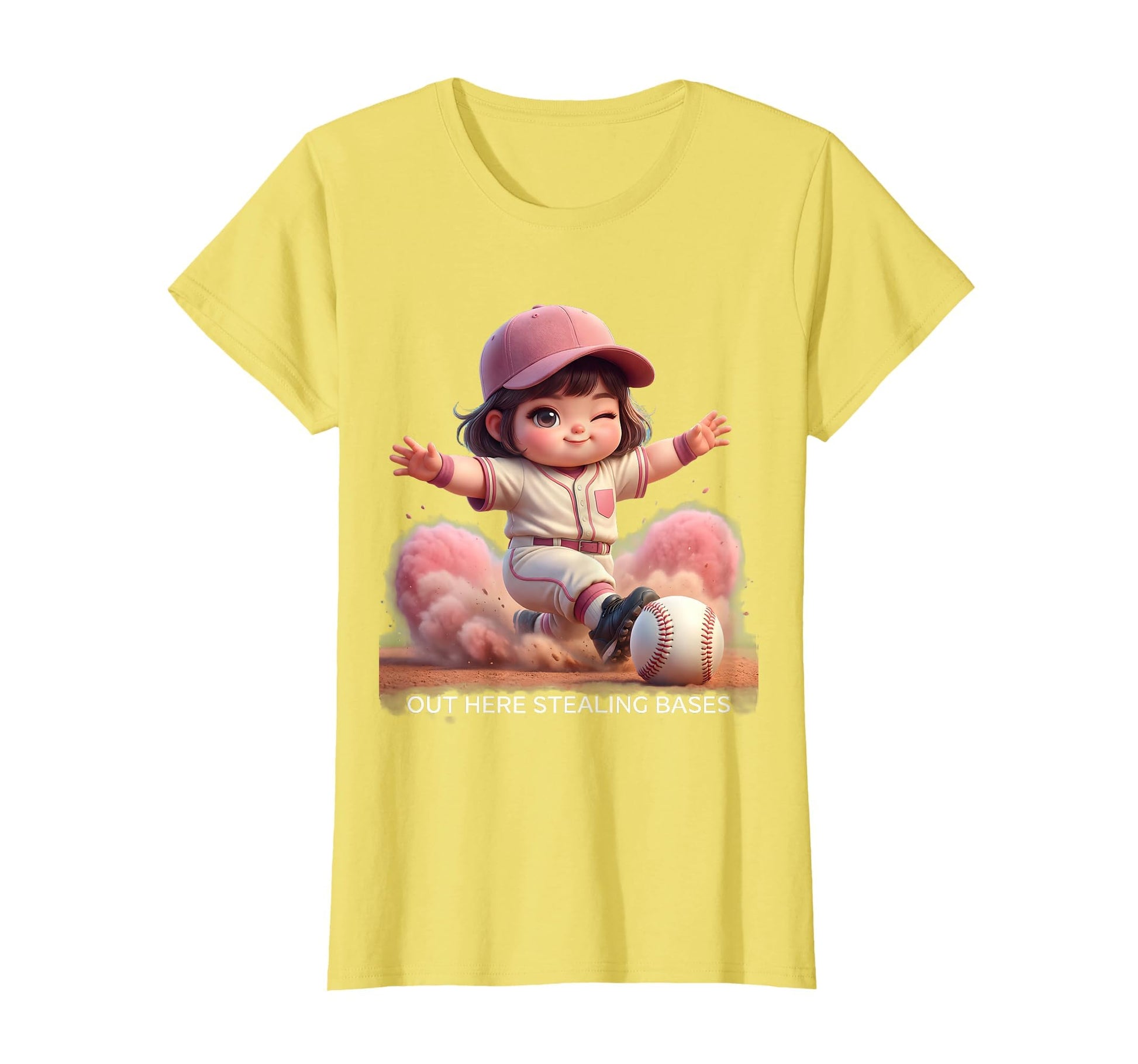 Out Here Stealing Bases Baseball T-Shirt - Graphic Print Unisex - T-Shirt, Sweatshirt, Hoodie