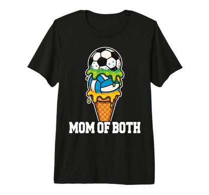 Soccer Volleyball Mom Ice Cream Drip Summer T-Shirt - Graphic Print Unisex - T-Shirt, Sweatshirt, Hoodie