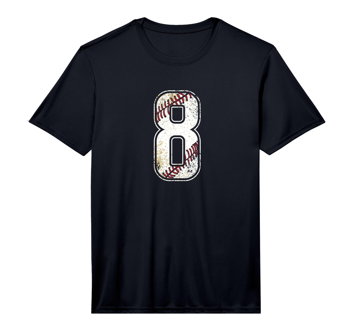 Baseball Softball Number 8 Performance T-Shirt - Trendy Graphic Men Women - T-Shirt, Sweatshirt, Hoodie