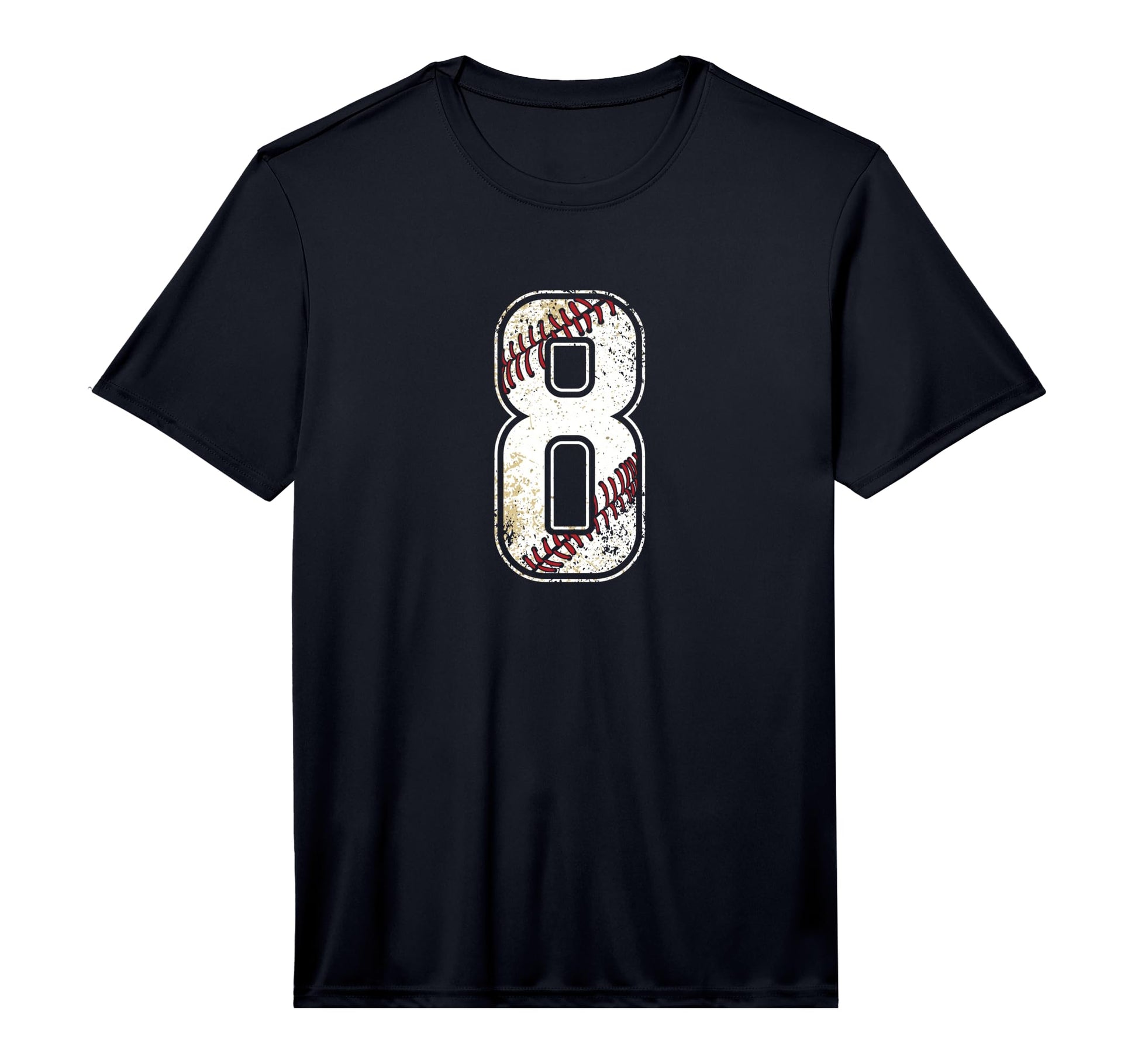 Baseball Softball Number 8 Performance T-Shirt - Trendy Graphic Men Women - T-Shirt, Sweatshirt, Hoodie