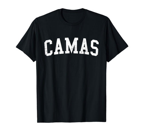 Camas Wa Distressed White Varsity T-Shirt - Aesthetic Graphic Men Women - T-Shirt, Sweatshirt, Hoodie