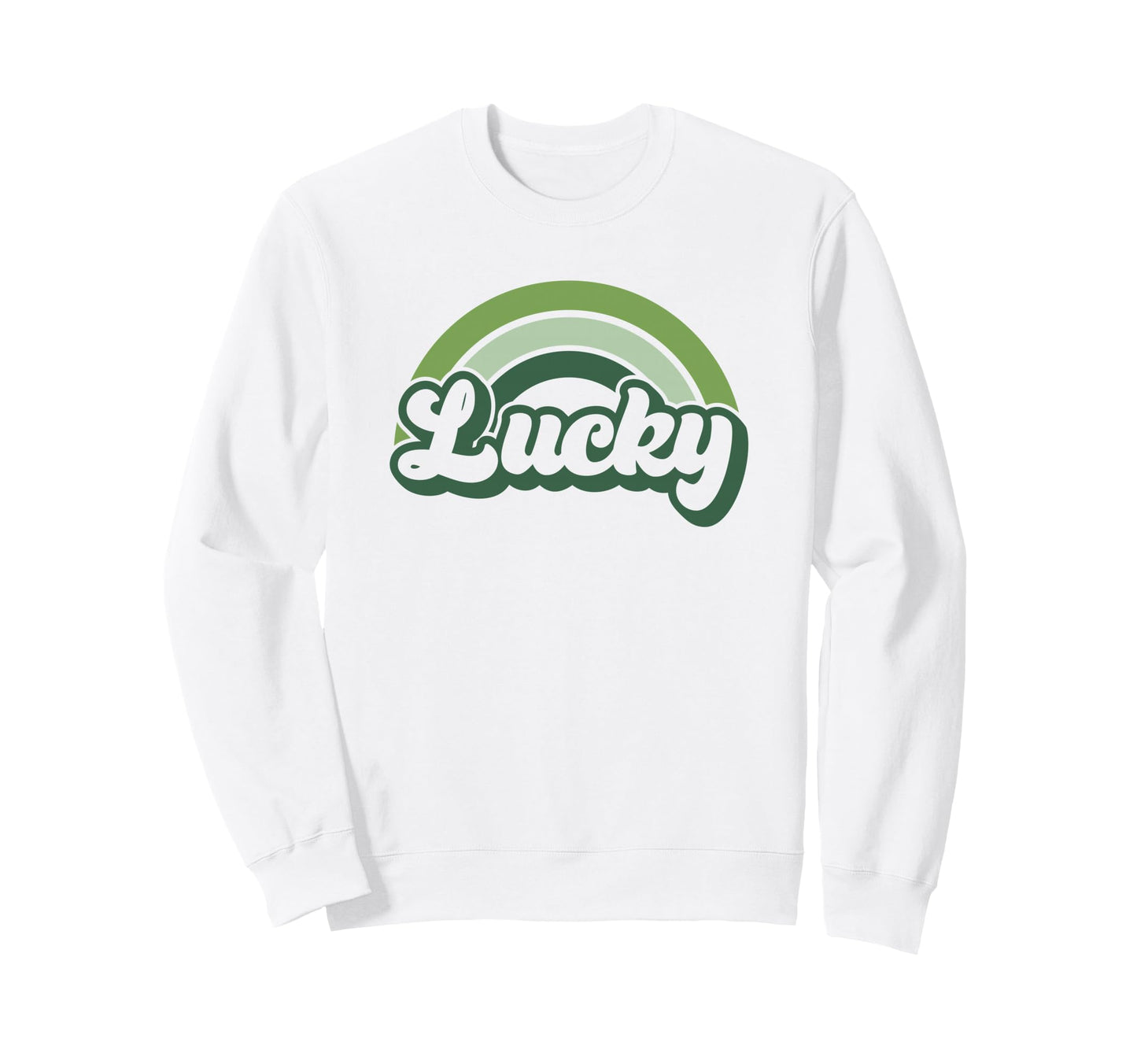 Lucky Green St Patricks Rainbow Hoodie - Fun Novelty Design Unisex - T-Shirt, Sweatshirt, Hoodie