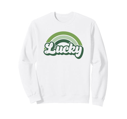 Lucky Green St Patricks Rainbow Hoodie - Fun Novelty Design Unisex - T-Shirt, Sweatshirt, Hoodie