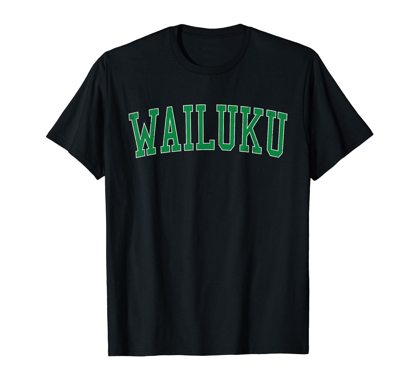 Wailuku Hi Distressed Green Varsity T-Shirt - Graphic Print for Adults - T-Shirt, Sweatshirt, Hoodie