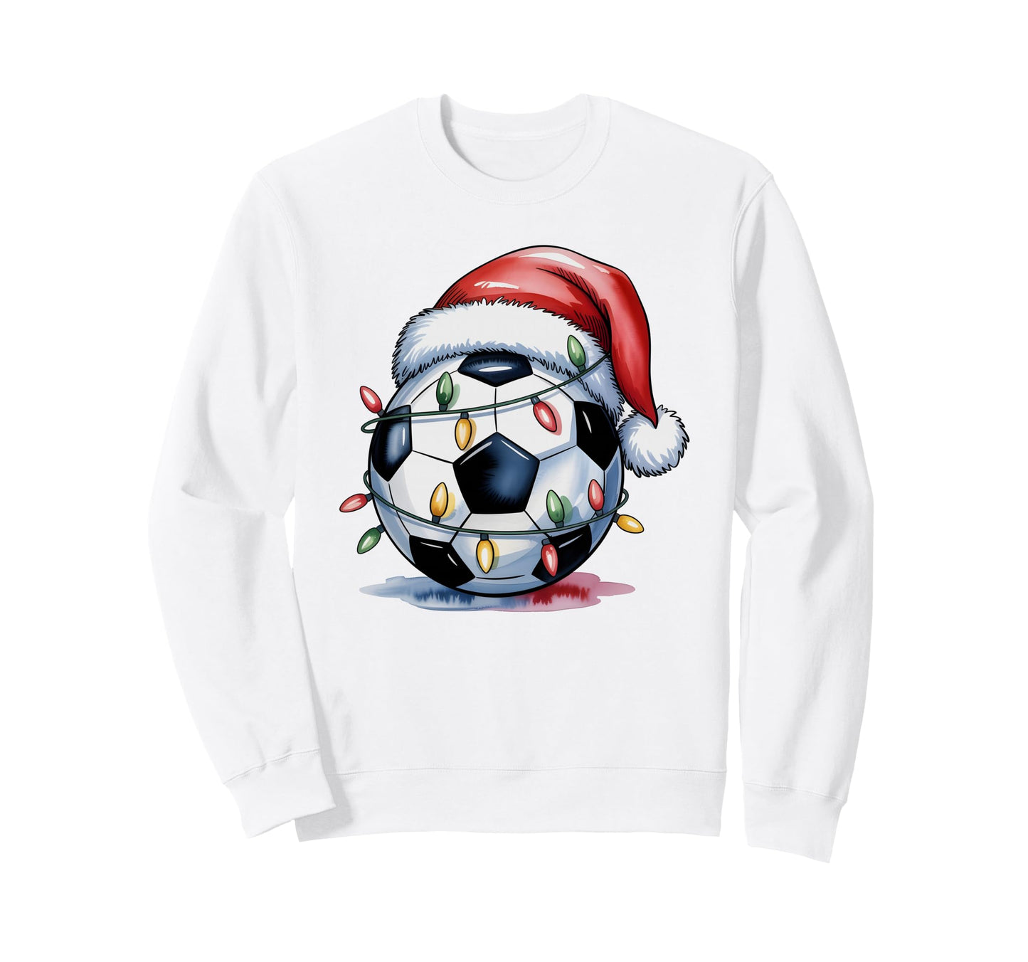 Soccer Santa Festive Cheer Game Sweatshirt - Custom Art Print for Adults - T-Shirt, Sweatshirt, Hoodie