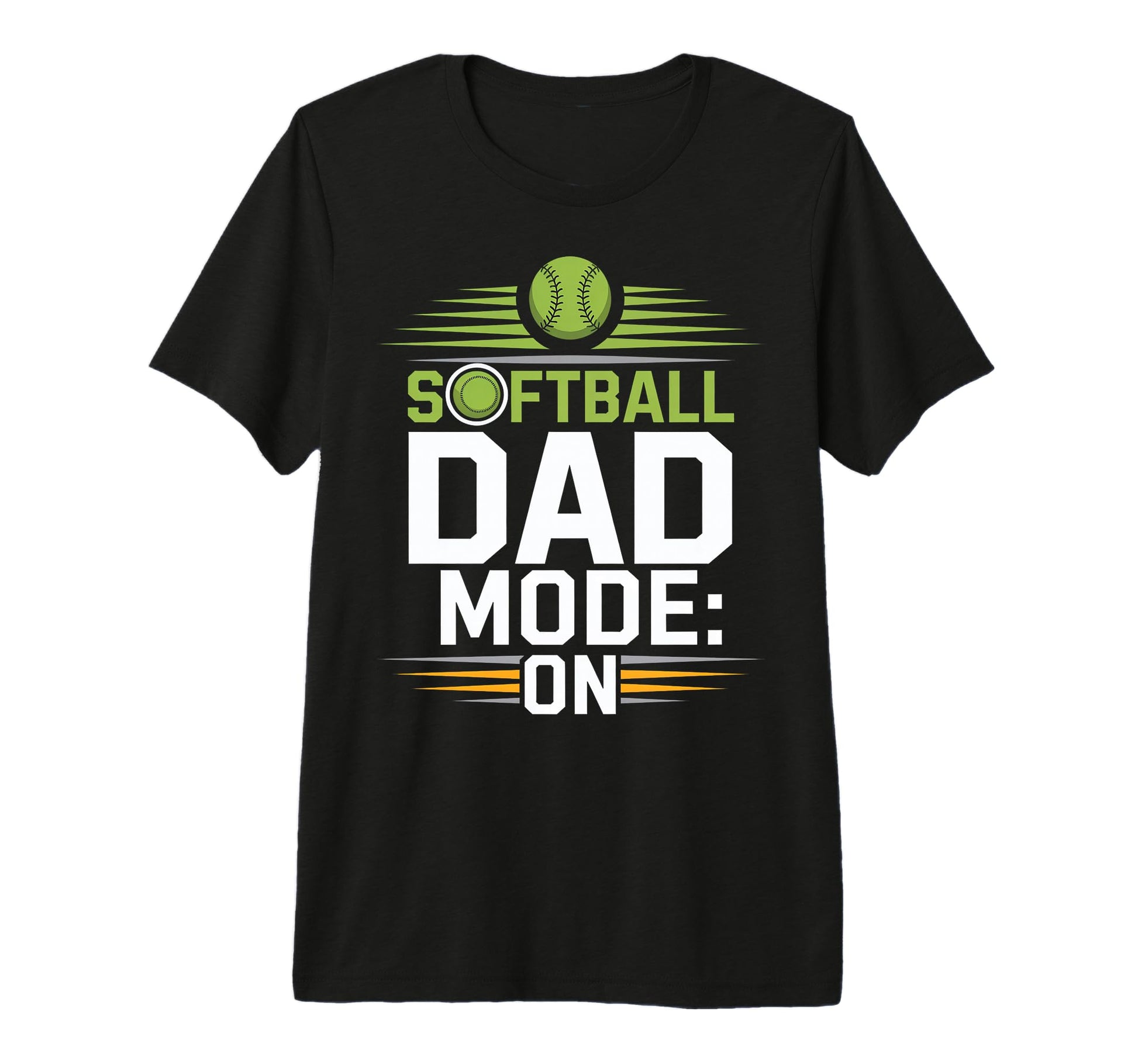 Softball Dad Mode Funny Baseball T-Shirt - Unique Graphic for Adults - T-Shirt, Sweatshirt, Hoodie