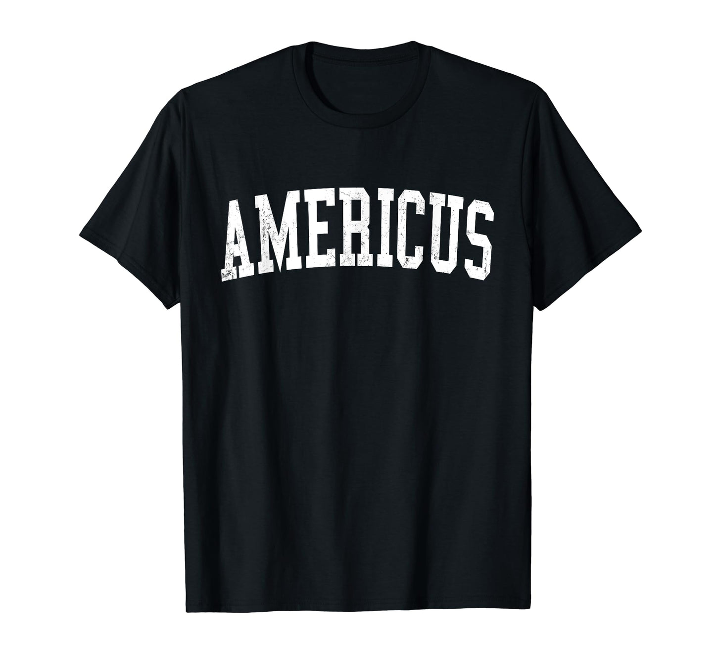 Americus Ga Distressed White Varsity T-Shirt - Novelty Apparel Unisex - T-Shirt, Sweatshirt, Hoodie