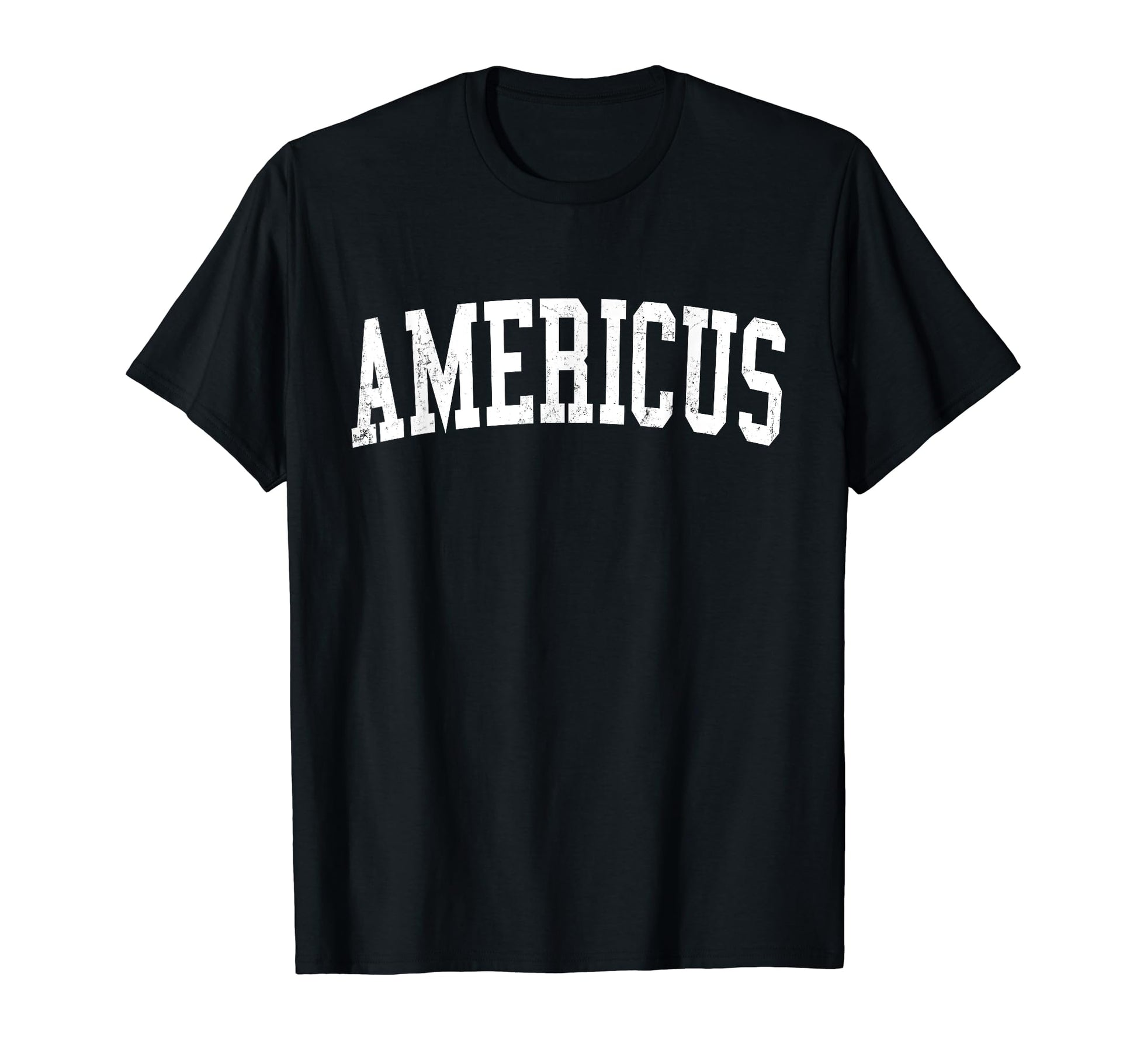 Americus Ga Distressed White Varsity T-Shirt - Novelty Apparel Unisex - T-Shirt, Sweatshirt, Hoodie