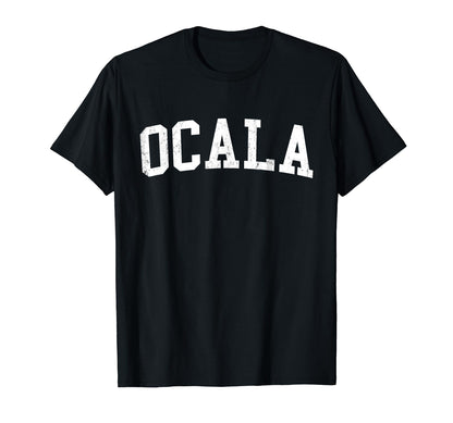 Ocala Fl Distressed White Varsity T-Shirt - Streetwear Style Men Women - T-Shirt, Sweatshirt, Hoodie