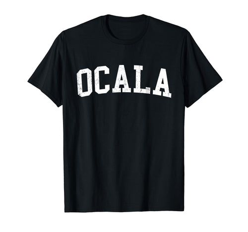 Ocala Fl Distressed White Varsity T-Shirt - Streetwear Style Men Women - T-Shirt, Sweatshirt, Hoodie