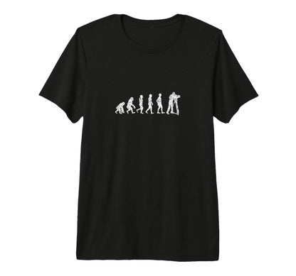 Cameraman Evolution Filmmaker Camera T-Shirt - Minimalist Print Men Women - T-Shirt, Sweatshirt, Hoodie