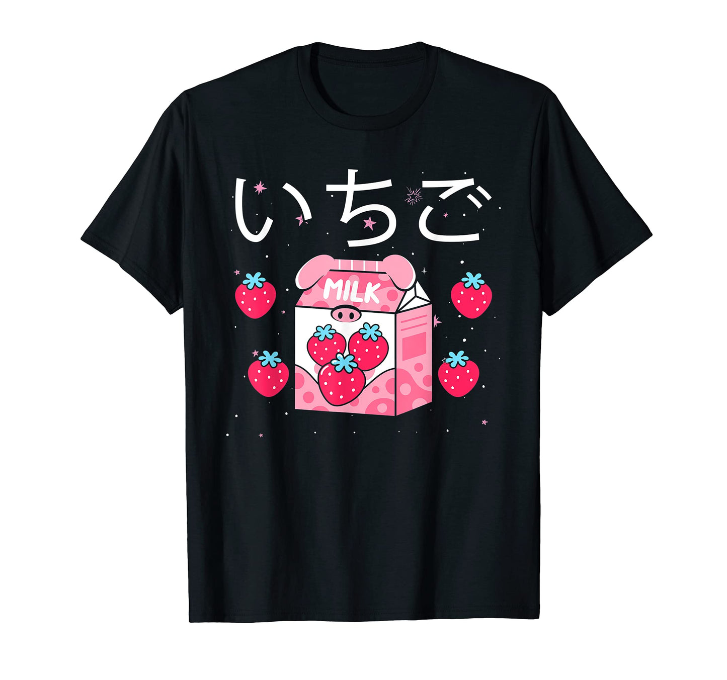 Strawberry Milk Kawaii Japanese Milk T-Shirt - Trendy Graphic Unisex - T-Shirt, Sweatshirt, Hoodie