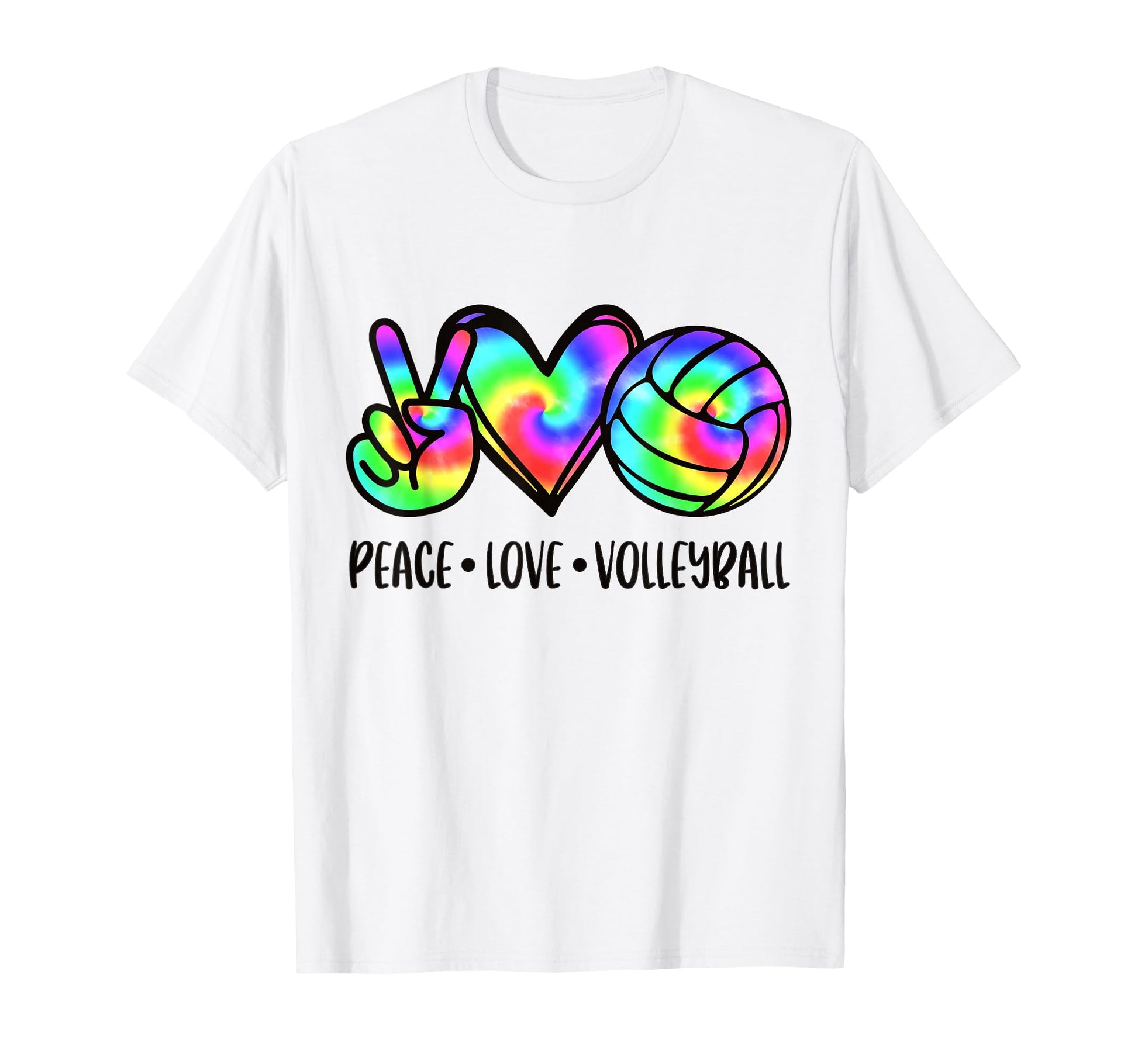 Peace Love Volleyball Player Coach T-Shirt - Custom Art Print for Adults - T-Shirt, Sweatshirt, Hoodie