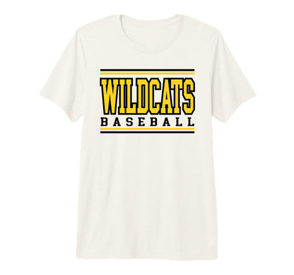Wildcats Baseball Mom Game Day Yellow T-Shirt - Trendy Graphic for Adults - T-Shirt, Sweatshirt, Hoodie