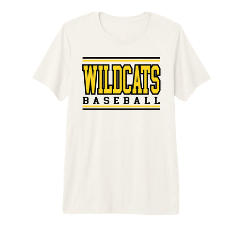 Wildcats Baseball Mom Game Day Yellow T-Shirt - Trendy Graphic for Adults - T-Shirt, Sweatshirt, Hoodie
