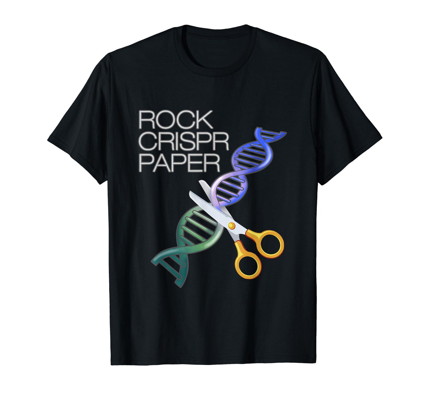 Rock Crispr Paper Scissors Funny Dna T-Shirt - Fun Novelty Design Unisex - T-Shirt, Sweatshirt, Hoodie