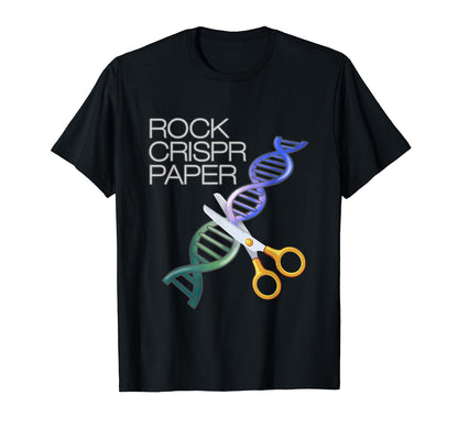 Rock Crispr Paper Scissors Funny Dna T-Shirt - Fun Novelty Design Unisex - T-Shirt, Sweatshirt, Hoodie