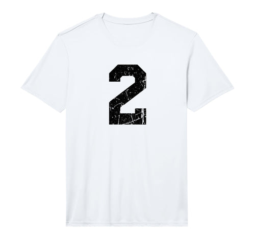 Distressed Black Sports Team Number 2 T-Shirt - Aesthetic Graphic Unisex - T-Shirt, Sweatshirt, Hoodie