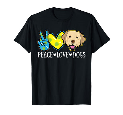Peace Love Dogs Puppy Pawsome Dog Lover T-Shirt - Streetwear Style Unisex - T-Shirt, Sweatshirt, Hoodie