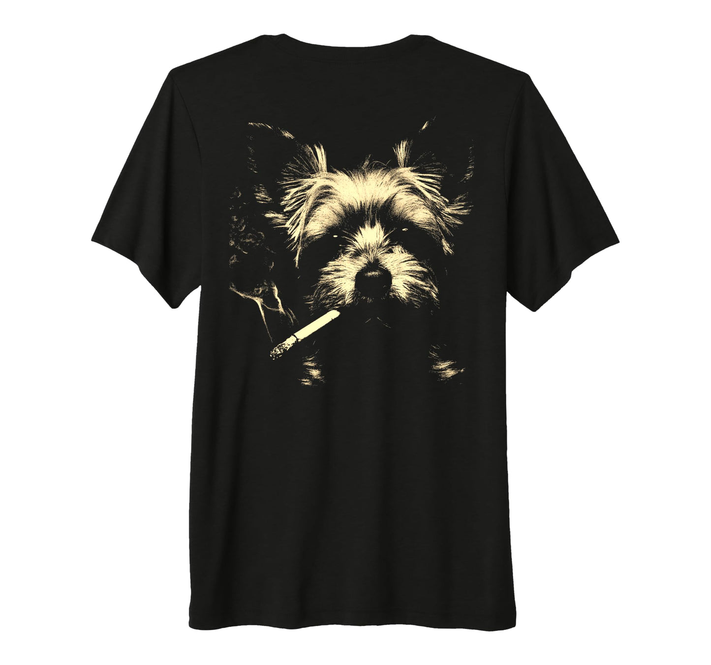 Yorkshire Terrier Smoking Cigarette T-Shirt - Casual Everyday Wear Unisex - T-Shirt, Sweatshirt, Hoodie