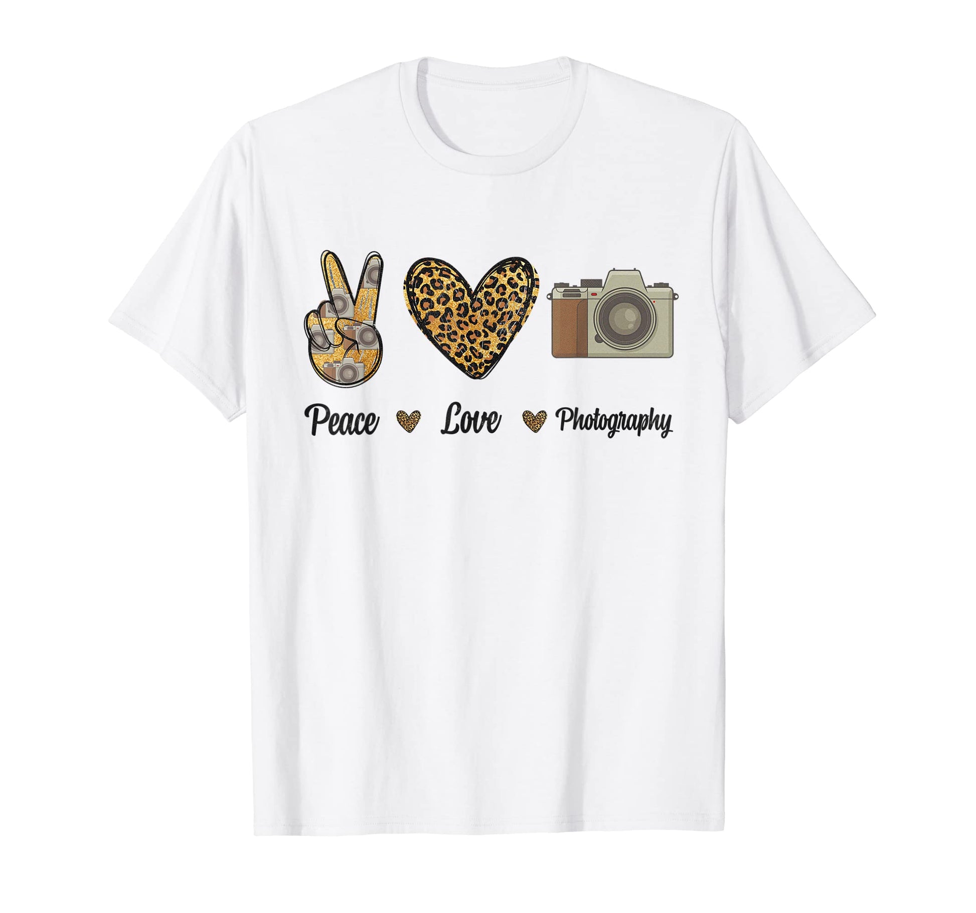 Peace Love Photography Camera T-Shirt - Trendy Graphic Men Women - T-Shirt, Sweatshirt, Hoodie