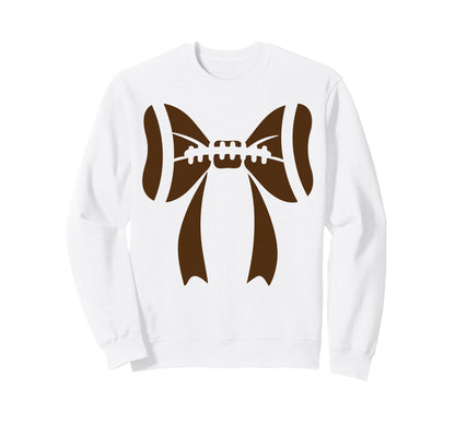Coquette Bow Pumpkin Football Mom Sweatshirt - Aesthetic Graphic Unisex - T-Shirt, Sweatshirt, Hoodie