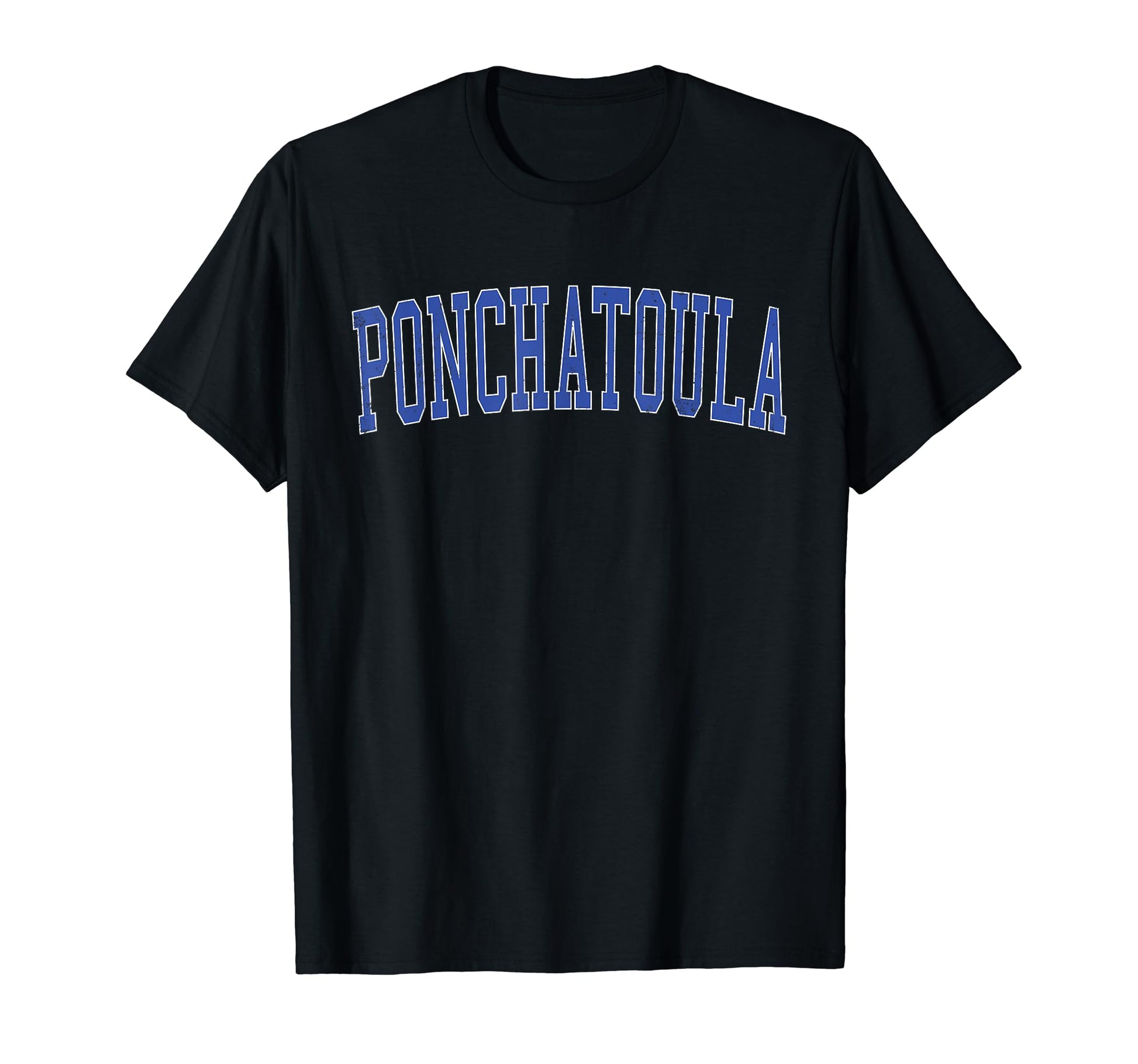 Ponchatoula La Distressed Blue T-Shirt - Custom Art Print for Adults - T-Shirt, Sweatshirt, Hoodie