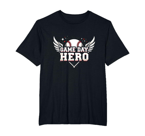 Baseball Dad Game Day Hero Proud Father T-Shirt - Graphic Print Unisex - T-Shirt, Sweatshirt, Hoodie