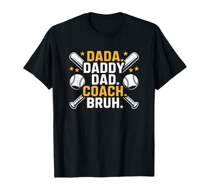 Baseball Lover And Coach Dada Daddy T-Shirt - Unique Graphic for Adults - T-Shirt, Sweatshirt, Hoodie