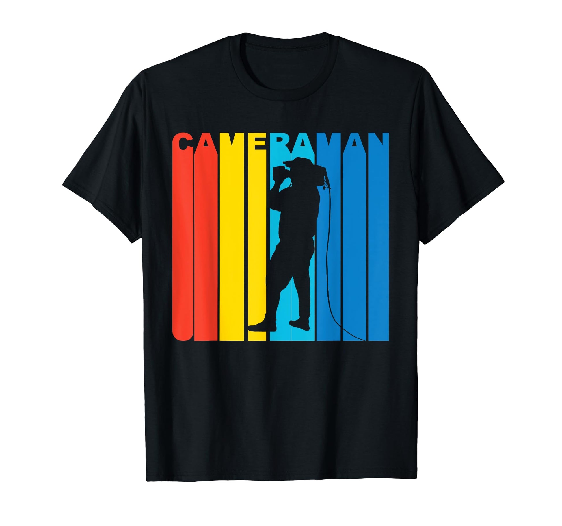 1970S Cameraman Silhouette Cameraman T-Shirt - Unique Graphic Men Women - T-Shirt, Sweatshirt, Hoodie