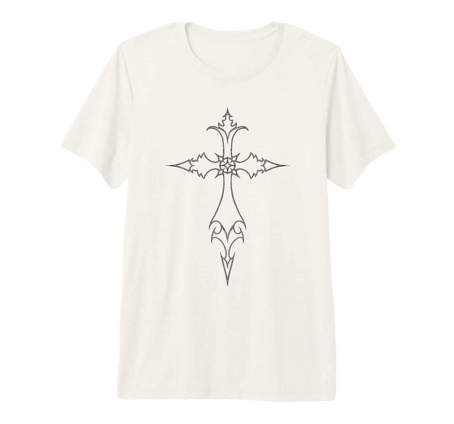 Y2K 90S Goth Cross Alt Grunge Emo Tri T-Shirt - Minimalist Print Unisex - T-Shirt, Sweatshirt, Hoodie