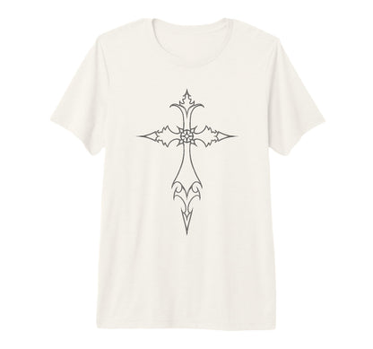 Y2K 90S Goth Cross Alt Grunge Emo Tri T-Shirt - Minimalist Print Unisex - T-Shirt, Sweatshirt, Hoodie