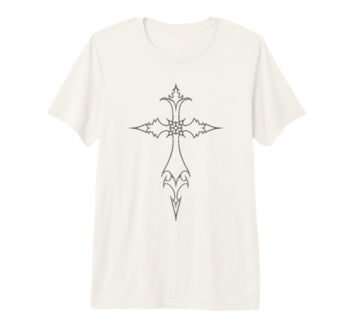 Y2K 90S Goth Cross Alt Grunge Emo Tri T-Shirt - Minimalist Print Unisex - T-Shirt, Sweatshirt, Hoodie