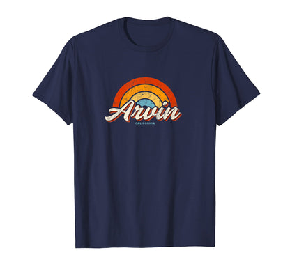 Arvin California Ca Rainbow 70S T-Shirt - Unique Graphic for Adults - T-Shirt, Sweatshirt, Hoodie