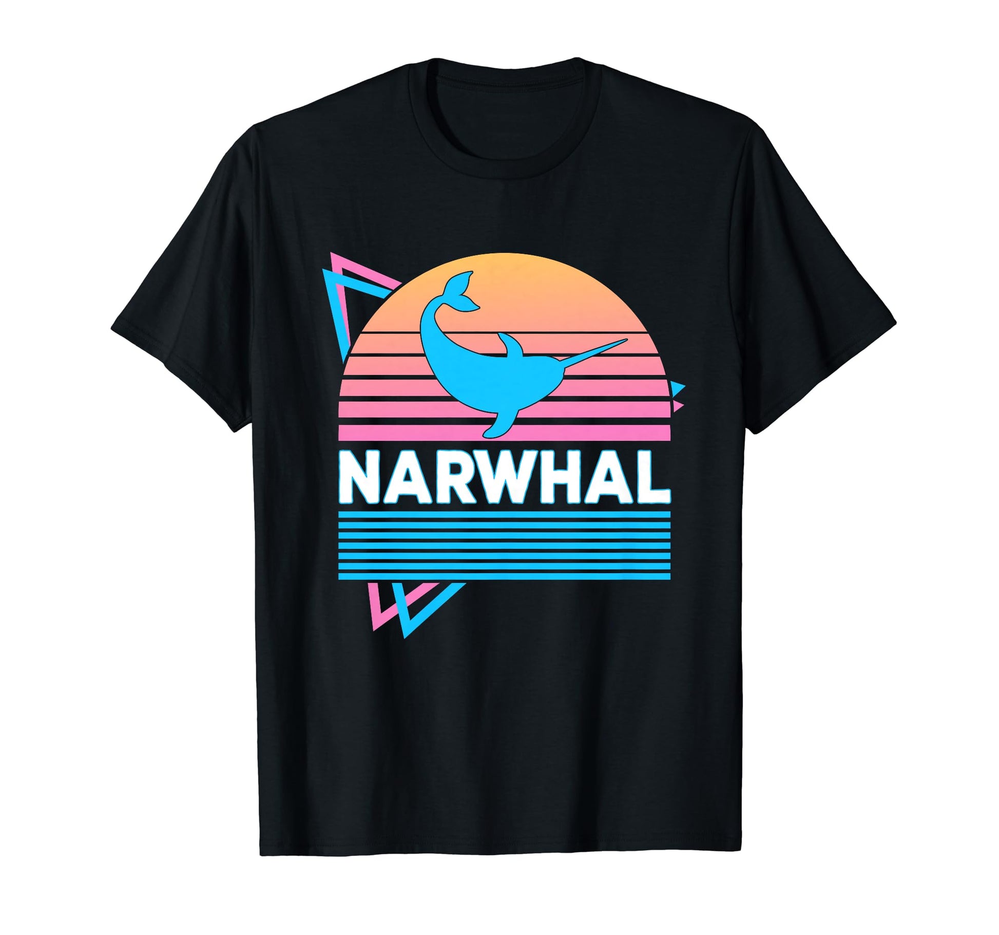 Narwhal Vaporwave Aesthetic T-Shirt - Trendy Graphic Unisex - T-Shirt, Sweatshirt, Hoodie