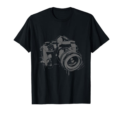 Camera Photography Watercolor Art T-Shirt - Custom Art Print Unisex - T-Shirt, Sweatshirt, Hoodie