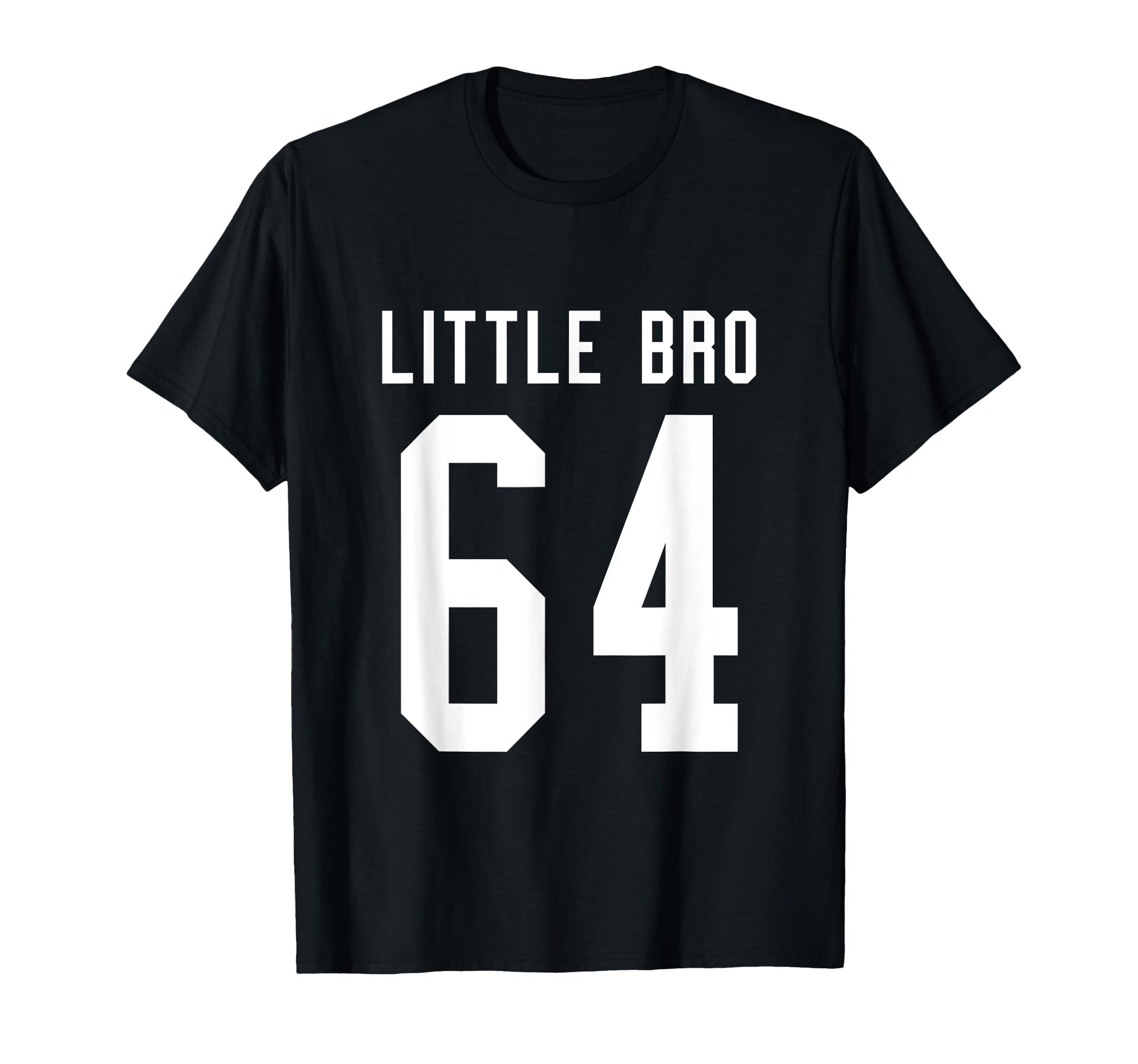 Number 64 Little Bro Biggest Fan Football T-Shirt - Trendy Graphic Unisex - T-Shirt, Sweatshirt, Hoodie
