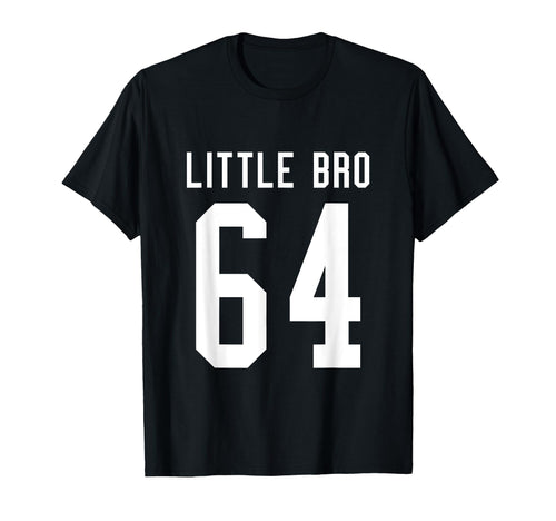 Number 64 Little Bro Biggest Fan Football T-Shirt - Trendy Graphic Unisex - T-Shirt, Sweatshirt, Hoodie