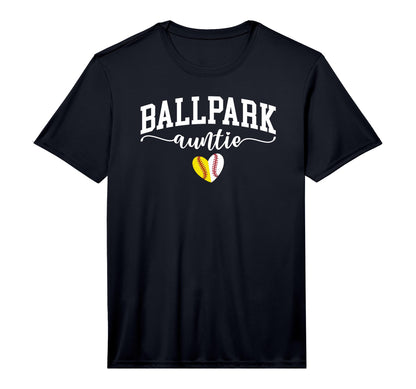 Mens Ballpark Auntie Softball T-Shirt - Custom Art Print Men Women - T-Shirt, Sweatshirt, Hoodie