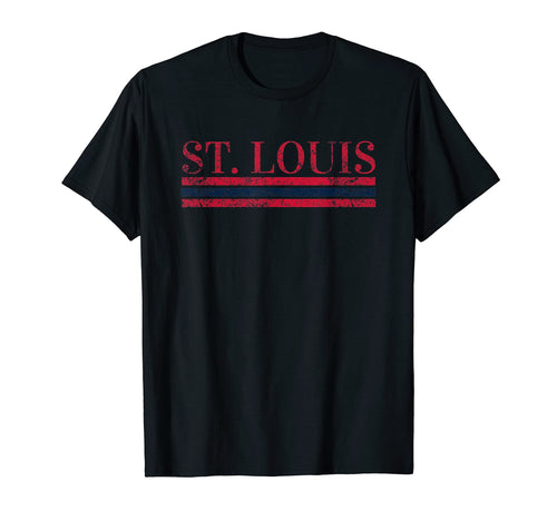 St Louis Missouri Weathered Stripe T-Shirt - Streetwear Style for Adults - T-Shirt, Sweatshirt, Hoodie
