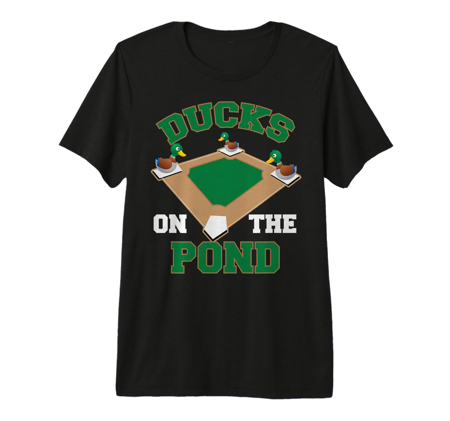 Ducks Pond Softball Player Funny T-Shirt - Fun Novelty Design Men Women - T-Shirt, Sweatshirt, Hoodie