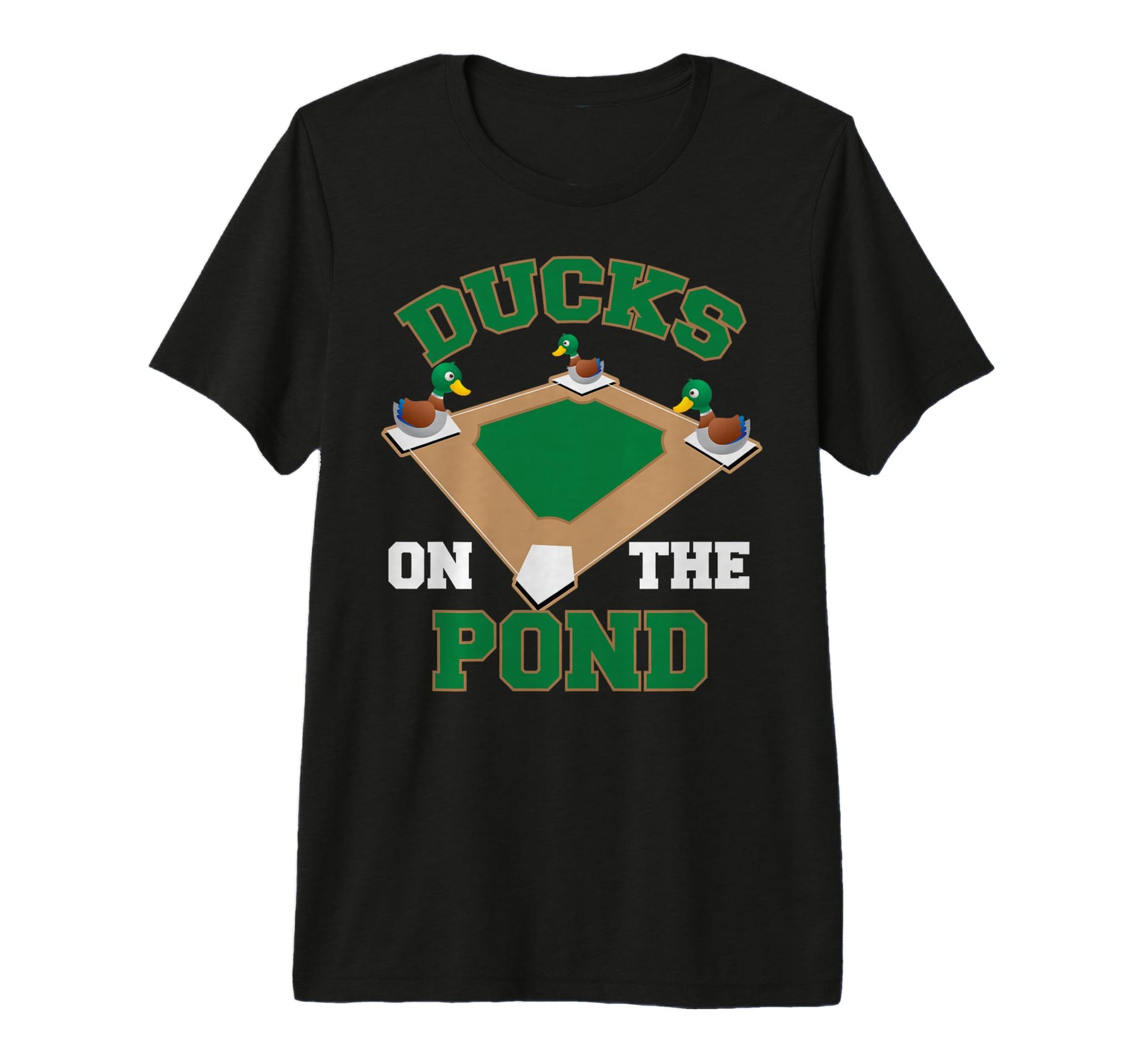 Ducks Pond Softball Player Funny T-Shirt - Fun Novelty Design Men Women - T-Shirt, Sweatshirt, Hoodie