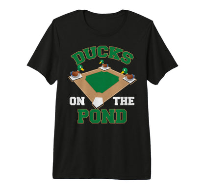 Ducks Pond Softball Player Funny T-Shirt - Fun Novelty Design Men Women - T-Shirt, Sweatshirt, Hoodie