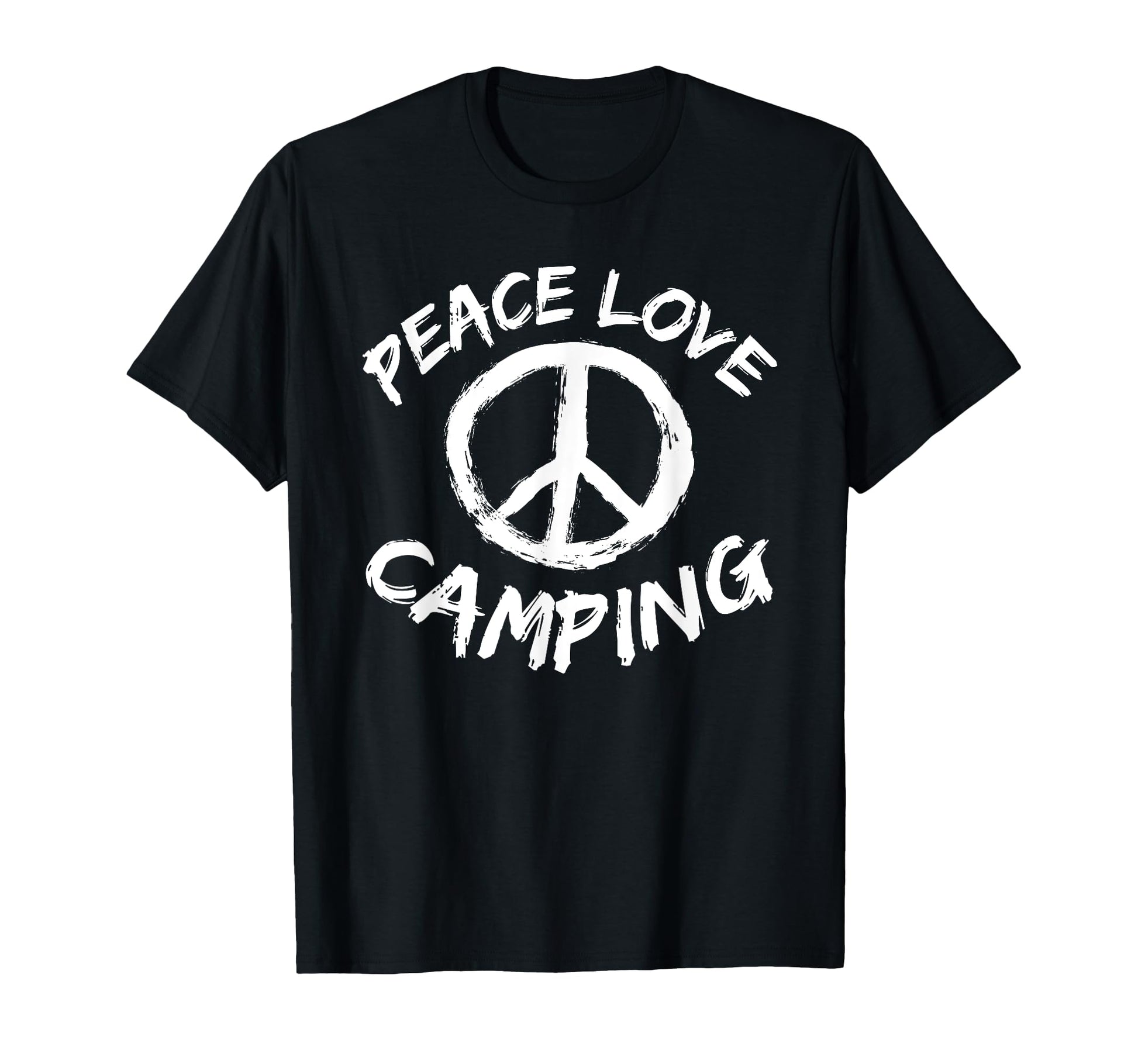 Camping Tent Campsite Peace Love T-Shirt - Casual Everyday Wear Unisex - T-Shirt, Sweatshirt, Hoodie