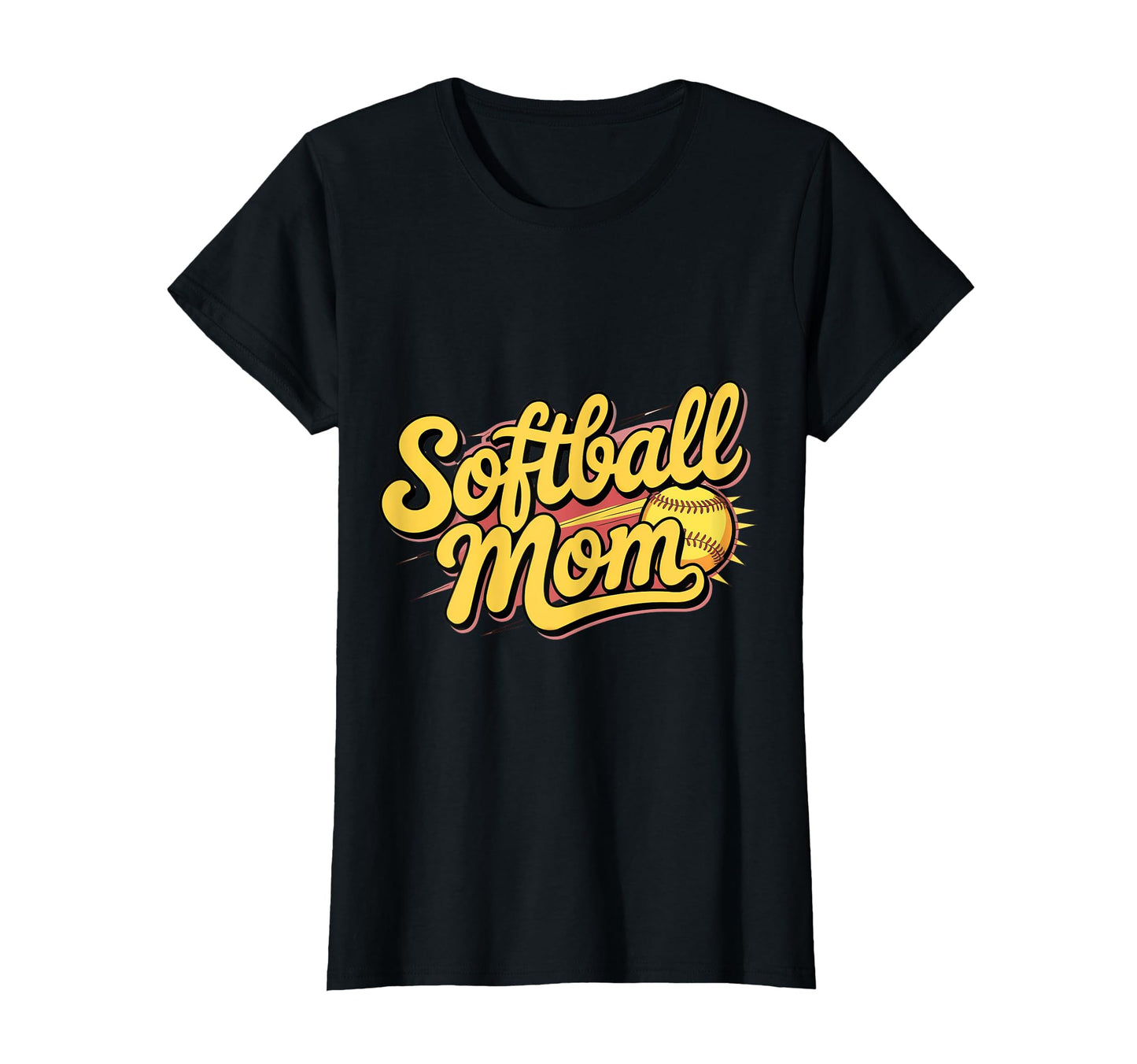 Softball Mom Bold Game Day T-Shirt - Custom Art Print for Adults - T-Shirt, Sweatshirt, Hoodie